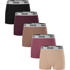 BAMBOO COOL Womens Bamboo Boxer Briefs Underwear Soft Stretch Boy Shorts Panties for Women