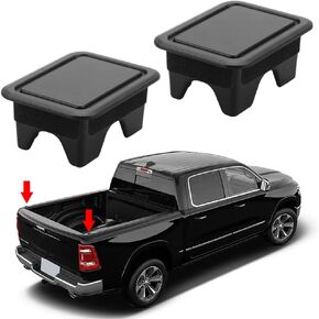 BIHEE Bed Rail Stake Pocket Covers Compatible with Dodge Ram 1500 2500 (2019-2023) Rear Truck Silverado Stake Pocket Hole, 2PCS