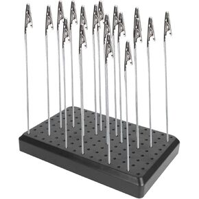 Painting Stand Base GJJC09B and 20 Pieces Durable Alligator Clip Stick Set Modeling Tools for Airbrush Hobby Model Parts