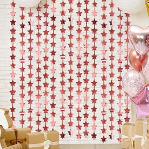 LOLStar 2 Pack Glitter Silver Stars Birthday Decorations 3.3X6.6 ft Each Silver Star Backdrop Foil Fringe Curtains,Perfect for Twinkle Star Baby Shower Anniversary Disco Bachelorette Party Decorations