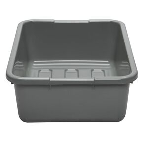 Cambro 21157CBP180 Cambox 21" x 15" x 7" Light Gray Polyethylene Plastic Bus Box with Ribbed Bottom