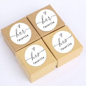 60pcs His Favorite and 60pcs Her Favorite Stickers Wedding Favor Labels - black white Wedding Favor Stickers His & Her Favorite - Unique gift idea for shower, party