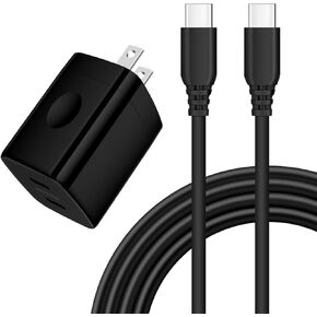 Samsung Charger Block 2 Port 25W Super Fast Charging Android Cable for Samsung Galaxy A15 A55 A35 A25 S24 Ultra A14 A54 A13 5G S23 iPhone 15 Pro Max 15, 60W 6FT USB C Cord Phone Wall Charger Adapter