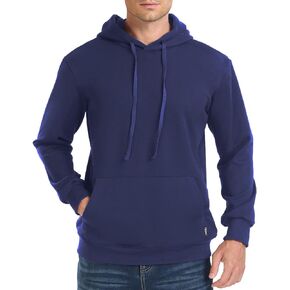 TZDNI Mens Hoodies Long Sleeve Shirts Athletic Workout Fit Plain Pullover Blank Casual Hooded Sweatshirt with Pocket