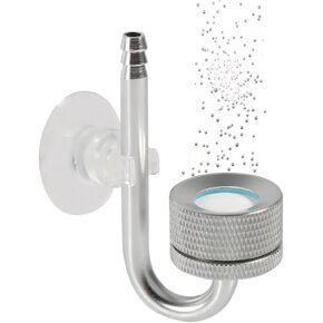 TOPINCN Fish Tank CO2 Diffuser, Aluminium Alloy Carbon Dioxide Diffuser with Suction Cup co2 Diffuser Aquarium for Fish Tank Aquarium Accessory(#1)