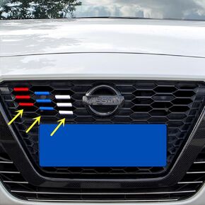 ZiWen New Sport Style Colorful Front Grilles Grill Insert Trim For Nissan Altima 2019 2020 2021 (Red-Blue-White)