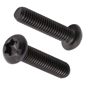 M5-0.8 x 20mm (50 pcs) Button Head Torx Drive Machine Screws, Black Oxide Finish, 10.9 Grade Alloy Steel, Full Thread, ISO7380