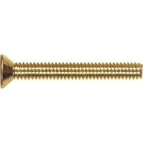 The Hillman Group 45273 8-32 x 2-1/2-Inch Flat Head Slotted Machine Screw, Brass, 20-Pack