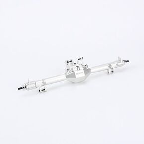 RCAWD Aluminum Rear Axle Housing w/Steel Gear Set for 1-10 Losi Baja Rey Hammer Rey Upgrade Parts (Silver)