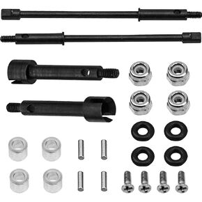 ShareGoo SCX24 Extended Axles Shaft 4mm Widen Front Rear CVD Joint Compatible with Axial SCX24 AXI90081 AXI00001 AXI00002 1/24 RC Crawler Upgrade Parts