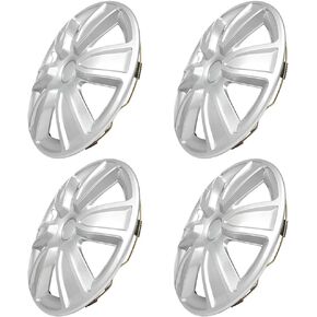 OCPTY 4 Pack 15 inch Car Wheel Rim Skin Cover Hub Caps Hubcap Wheel Cover Silver - Replacement for OEM Steel Wheels Full 4 Silver Hubcaps Rim 15" Wheel Cover