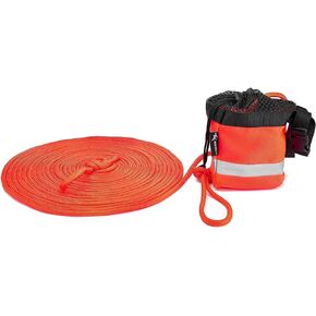 Water Rescue Throw Rope Bag with 50/100 feet of 5/16" Floating Life Line and Integrated Whistle Clip for Kayaking, Boating and Rafting, High Visibility Safety Boating Equipment