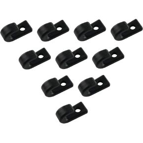 10pcs 25x11X16mm Rigging Bungee Cords Nylon J-Hook for Kayaks Canoes Boats Fix with Rivets or Flat Head Screws
