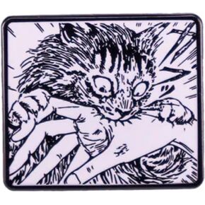 Junji Ito Cat Diary Yon & Mu Biting Bites Hand Tomie Uzumaki Japanese Horror Manga 1" Enamel Pin Badge