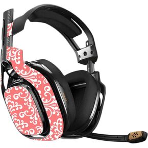 MightySkins Skin Compatible with Astro A40 3rd Generation Gaming Headset - Coral Damask Protective, Durable, and Unique Vinyl Decal wrap Cover Easy to Apply, Remove, and Change Styles Made in The USA
