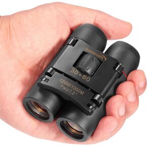 Aurosports 30x60 Compact Folding Binoculars Telescope for Adults Kids Bird Watching with Low Light Night Vision for Outdoor Birding, Travelling, Sightseeing, Hunting, etc