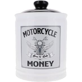 Motorcycle Money Piggy Bank, Motorcycle Candy Jar, Biker Gifts, Motorcycle Gifts for Men
