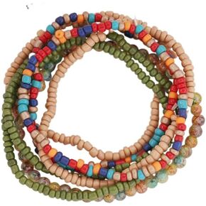 Bohemian Multilayer Seed Beads Bracelet Handmade Wrap Bracelets Beach Stretch Bangle Jewelry for Women
