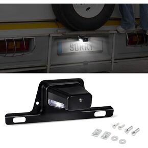 LED License Plate Light, Automotive License Plate Light Assemblies, Waterproof 12V DC License Tag Light with Bracket Mount, Car Accessories Universal for Trailer Truck Boat UTV ATV