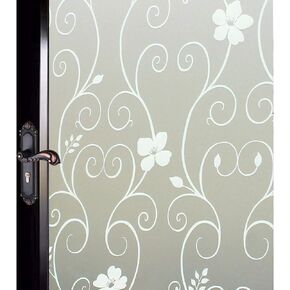 DUOFIRE Window Film Privacy,Stained Glass Window Film, Static Cling Window Cling, Privacy Film for Glass Windows No Glue Anti-UV Window Sticker for Bathroom Bedroom Office（11.8in. x 47.2in.