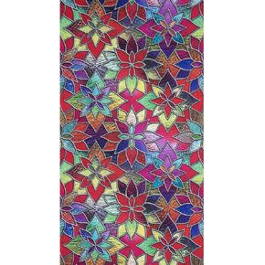 DKTIE 3D Stained Glass Window Privacy Film with Tools - Decorative, Heat Blocking, Thick, Vivid Colors - Perfect Window Cover (35.4" x 78.7", E)