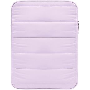 MoKo 13-14 Inch Puffy Laptop Sleeve, Laptop Carrying Bag Compatible with New MacBook Pro M3/M2 14" 2023, MacBook Air 13.6/13.3 M2 / M1 2022-2018, iPad Pro 12.9, Notebook Laptop Travel Bag, Milky White