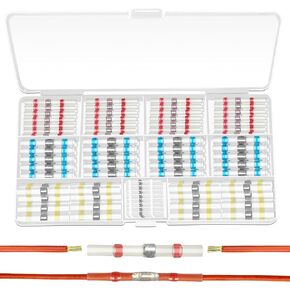جينسكو 210 قطعة طقم توصيل سلك لحام 26-24 22-18 16-14 12-10 AWG محطات مؤخرة الانكماش الحراري مقاومة للماء مع حافظة in Kuwait