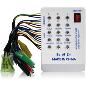 ZHANGLI E-Bike Tester 24V/36V/48V/60V/72V Brushless MotorTester with Indicator, Portable Riding Quick Battery Powered Spared Device Tester Controller
