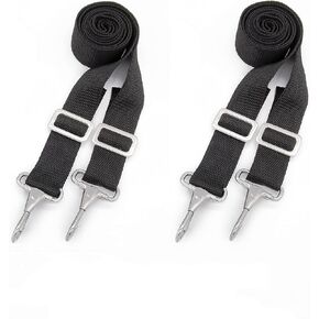 2 Pcs Bimini Top Straps，Marine Nylon Top with Double Snap Hook 316 Stainless Steel,Anti-Corrosion Adjustable 28"~60" Boat Awning Marine Webbing Hardware