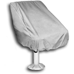 Boat Seat Cover Outdoor Waterproof Pontoon Boat Seats Cover Weather Resistant Captain’s Chair Seat Cover All Season Protection - Silver