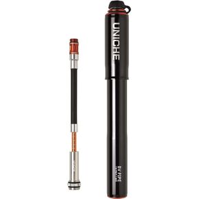 UNICHE Tech HV Bike Frame Pump with Gauge Fits Presta & Schrader - High Volume - Portable Mini Bicycle Pump for Mountain and BMX Bikes, Includes Mount Kit – Large