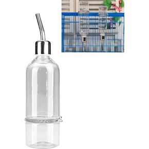 Pet Water Dispenser Automatic Pet Water Feeder Pet Hanging Water Feeding Bottle Hamster Water Bottle Water Feeder for Birds with Stainless Steel Ball Nipple