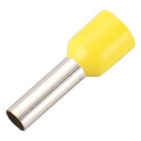 Baomain AWG 10/6.0mm² Wire Copper Crimp Connector Insulated Ferrule Pin Cord End Terminal E6012mm Pack of 100 (Yellow)