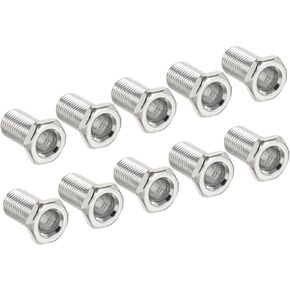 MECCANIXITY عرافة الترباس المسمار 15mm طويلة M10 الموضوع الأنابيب مسدس غاطسة رئيس مسطح للثريا، الحديد المجلفن حزمة من 10