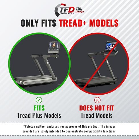 TFD ستيبتراي | متوافق مع Peloton Tread Plus فقط، صُنع في الولايات المتحدة الأمريكية | حامل مرفقات مكتب المشي لأجهزة الكمبيوتر المحمول والكمبيوتر اللوحي والهاتف والكتب - محطة عمل للتمرين - ملحقات جهاز المشي بيلوتون (أسود) in Kuwait