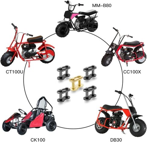 Epromiseparts 35 سلسلة رابط رئيسي 35 رابط رئيسي لسلسلة دوارة - 35 سلسلة رابط رئيسية لـ Go Kart، وصلة رئيسية لسلسلة الدراجة الصغيرة - شديدة التحمل in Kuwait
