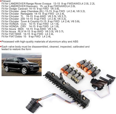 سبائك الألومنيوم 9؟ صمام نقل السرعة صمام نقل الملف اللولبي مع طقم تسخير 9HP48 مناسب لسيارة Evoque Discovery وما إلى ذلك. in Kuwait