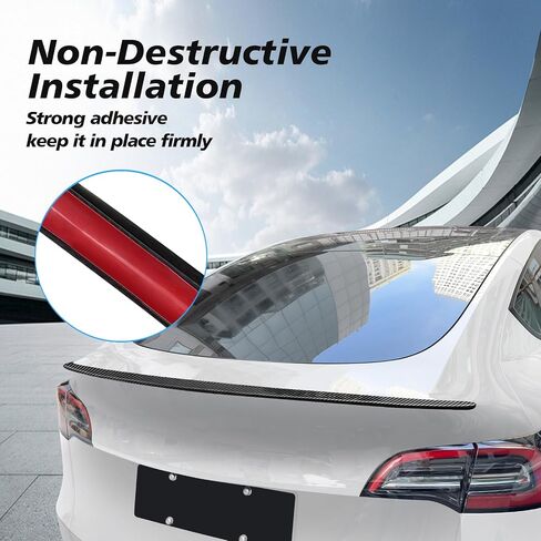 2024 Newest Real Carbon Fiber Spoiler for Tesla Model Y 2024-2020 Sporty Rear Trunk Lip for Tesla Model Y Accessories 2024-2020 Glossy Black in Saudi Arabia