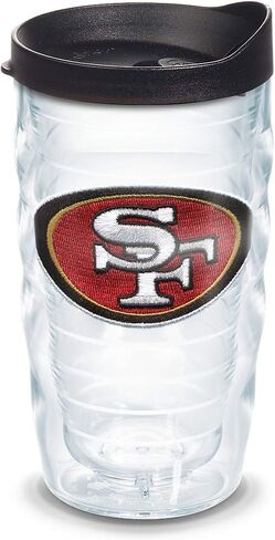 كوب Tervis مصنوع في الولايات المتحدة الأمريكية بجدار مزدوج NFL Kansas City Chiefs معزول يحافظ على المشروبات باردة وساخنة، 16oz، الشعار الأساسي in Kuwait