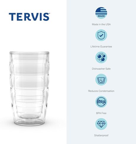 كوب Tervis مصنوع في الولايات المتحدة الأمريكية بجدار مزدوج NFL Kansas City Chiefs معزول يحافظ على المشروبات باردة وساخنة، 16oz، الشعار الأساسي in Kuwait