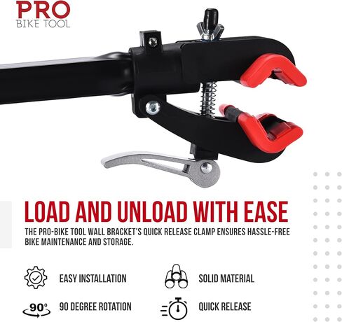 حامل إصلاح الدراجة لأداة Pro-Bike - حامل ميكانيكي محمول للدراجات للدراجات الجبلية والطرق مع مقود ضيق - مشبك جداري، تعديل ضبط العجلة - أدوات ومجموعة حامل الخدمة - بلاستيك in Kuwait