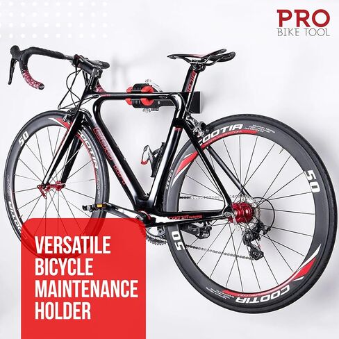 حامل إصلاح الدراجة لأداة Pro-Bike - حامل ميكانيكي محمول للدراجات للدراجات الجبلية والطرق مع مقود ضيق - مشبك جداري، تعديل ضبط العجلة - أدوات ومجموعة حامل الخدمة - بلاستيك in Kuwait