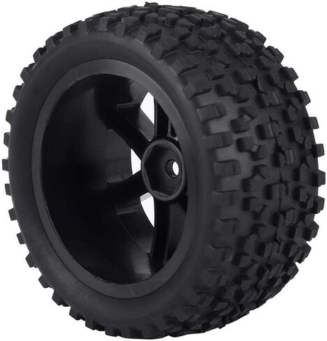 RiToEasysports 4pcs RC Tires,RC Truck Wheel Rubber Tire High Resilience Hex Adapter 12mm Compatible with VRX/LRP ZD Racing Crawler Car (Black) Car Model Accessory in Saudi Arabia