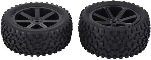 RiToEasysports 4pcs RC Tires,RC Truck Wheel Rubber Tire High Resilience Hex Adapter 12mm Compatible with VRX/LRP ZD Racing Crawler Car (Black) Car Model Accessory in Saudi Arabia
