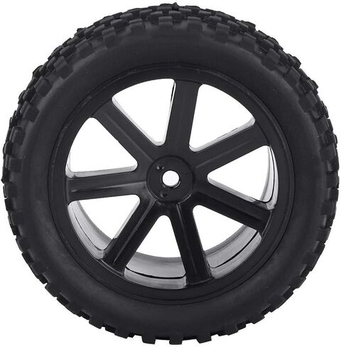 RiToEasysports 4pcs RC Tires,RC Truck Wheel Rubber Tire High Resilience Hex Adapter 12mm Compatible with VRX/LRP ZD Racing Crawler Car (Black) Car Model Accessory in Saudi Arabia