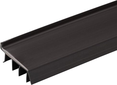 Randall Manufacturing Co., Inc | Vinyl Door Bottom | Vinyl Weatherstrip | 4 Feet Long | Brown | for 1 3/4" to 2" Thick Doors | Fits Gaps from 1/4" to 9/16" | Made in The USA in Saudi Arabia