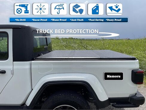 Mamoru Soft Roll Up Tonneau Cover Compatible for 2019-2023 Ford Ranger 6ft/72.7" Truck Bed Cover | Styleside in Saudi Arabia