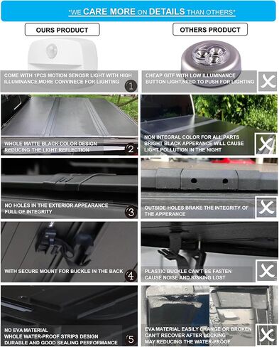 Mamoru Soft Roll Up Tonneau Cover Compatible for 2019-2023 Ford Ranger 6ft/72.7" Truck Bed Cover | Styleside in Saudi Arabia