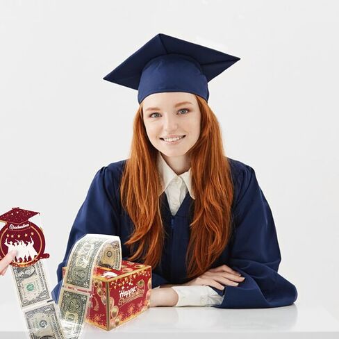 ALIBBON Graduation Money Box for Cash Gift Pull, Money Gift Boxes for Cash, Money Holder for Cash Gift, Money Pull Box for Cash Gift, Money Gift Holder Money Black Gift Box Graduation Gift Box in Saudi Arabia