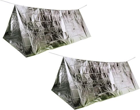 Emergency Survival Tent 2 Person Waterproof Reflective, Thermal Blanket Tent for Camping, Life Saving Equipment, Space Blanket, Emergency Survival Shelter in Saudi Arabia